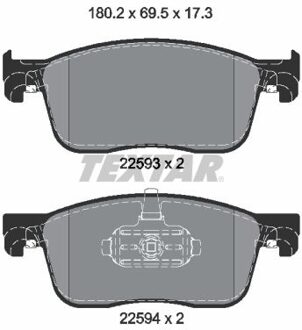 Citroen Remblokkenset, schijfrem 2259301
