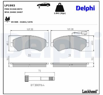 Citroen Remblokkenset, schijfrem LP1993