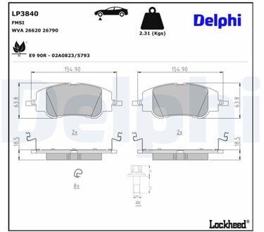 Citroen Remblokkenset, schijfrem LP3840