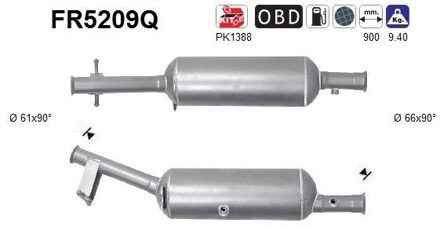 Citroen Roetfilter, uitlaatinstallatie FR5209Q