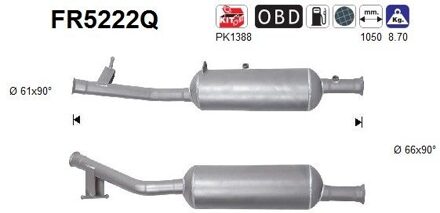 Citroen Roetfilter, uitlaatinstallatie FR5222Q