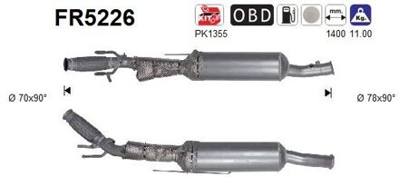 Citroen Roetfilter, uitlaatinstallatie FR5226