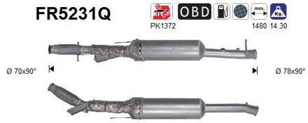 Citroen Roetfilter, uitlaatinstallatie FR5231Q
