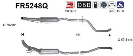 Citroen Roetfilter, uitlaatinstallatie FR5248Q