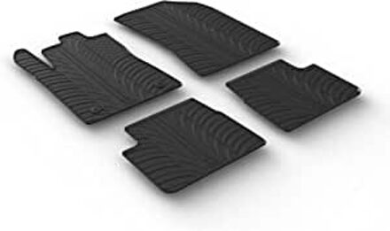 Citroen Rubbermatten passend voor Citroën C3 11/2016- (T profiel 4-delig + montageclips)