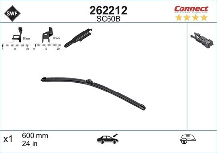 Citroen SC60B Ruitenwissers Voor 60CM BUTTERFLY 262212