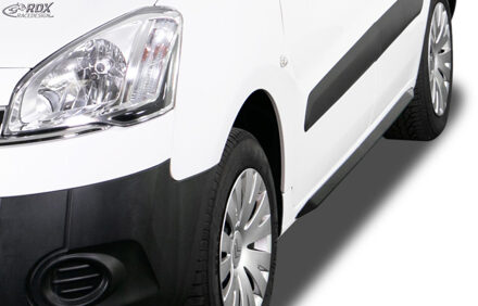 Citroen Sideskirts 'Slim' passend voor Citroën Berlingo (B9)/Peugeot Partner 2008-2018 (ABS zwart gla RDSCI11
