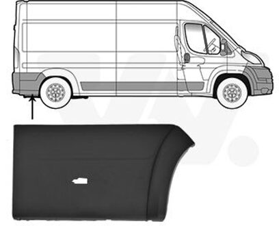 Citroen Sierlijst Acht.spatbord R 0983420