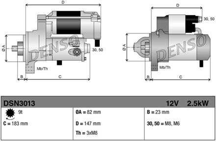 Citroen Startmotor / Starter DSN3013