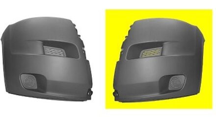 Citroen VOORBUMPERBLAD HOEK LINKS Primer +/zonder MISTLICHTGAT 1651565