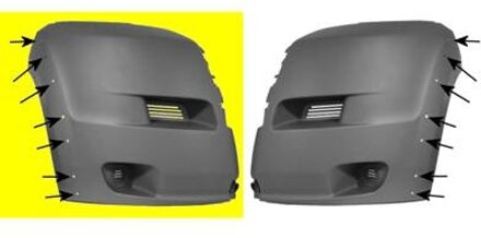 Citroen VOORBUMPERBLAD HOEK RECHT +Gaten Verbreder 0983564