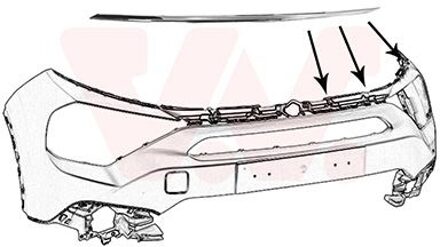 Citroen Voorbumpersierlijst L. 0989583
