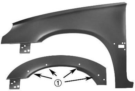 Citroen Voorspatbord Links 9/99+ -verbreder 0951655