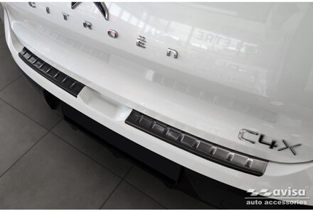 Citroen Zwart RVS Bumper beschermer passend voor Citroën C4 X 2023- 'Ribs' (2-delig) AV245365