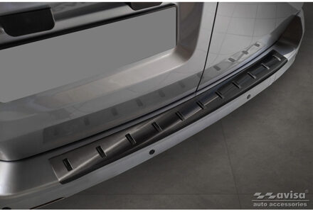 Citroen Zwart RVS Bumper beschermer passend voor Citroën Space Tourer & Jumpy 2016- / Peugeot Travell AV254030
