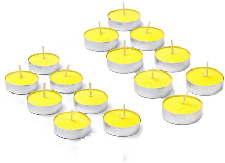 Citronella geurkaars theelichten - 45x - waxinelichtjes - 4 branduren