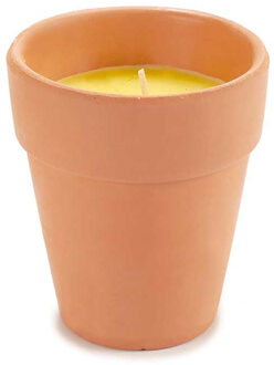 Citronella kaars in potje - aardewerk - 20 branduren