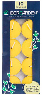 Citronella waxinelichtjes - kaarsjes - 2.5 branduren - 10x stuks