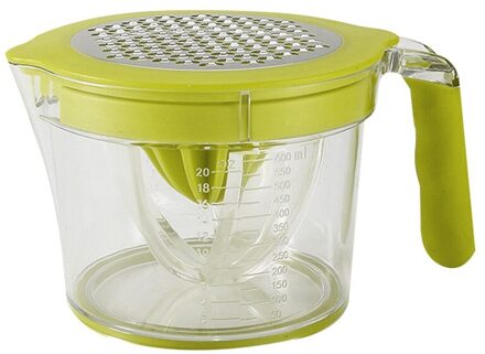 Citruspers Siliconen Handvat, Multifunctionele Sinaasappels Juicer Met Maatbeker, Rasp & Ei Separator, citrus Juicer 20Oz