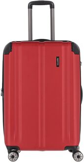 City 4 Wiel Trolley M Expandable red Harde Koffer Rood - H 68 x B 44 x D 28