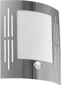 City - Buitenverlichting - Wandlamp Met Sensor - 1 Lichts - RVS - Wit