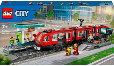 City Downtown Tram and Station Building Toy Set 60423