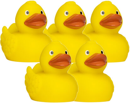City Duck Badeendje - 5x - geel - 5,5 cm - bad eendjes race - eendje voor in bad