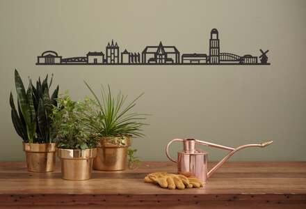 City shape skyline Zwolle zwart 130 cm