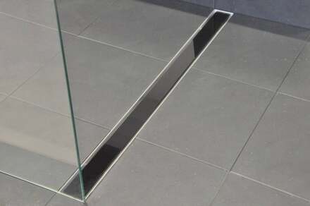 CityLine TopDesign Glasrooster Zwart voor douchegoot - Lengte: 90 cm