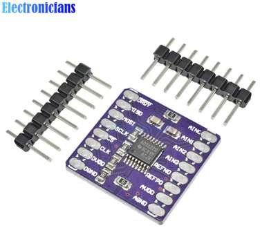 CJMCU-1220 ADS1220 ADC 24 Bit A/D Converter Module I2C Low Power 24 Bit Analog-to-Digital Converter Sensor Module SPI 3V-5V