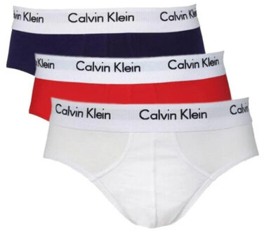 CK COTTON STRECH HIP BRIEF Onderbroek Mannen - Wit/Rood/Blauw