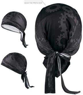 Ckahsbi Mannen Vrouwen Hoeden Fiets Cap Sjaal Sport Bandana Anti-Zweet Uv Hoofddeksels Multifunctionele Skelet Piraat cap zwart fog