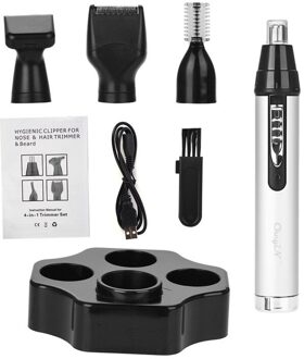 Ckeyin Mannen Tondeuse Professionele Trimmer Cordless Neus Wenkbrauw Pijnloos Elektrische Scheerapparaat Machine Baard Scheermes Maaier 4 in 1
