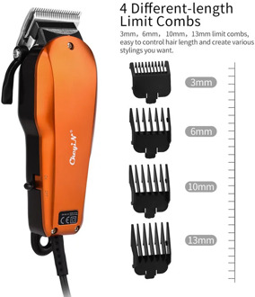 CkeyiN Professional Hair Clipper Length Adjustment Wired Electric Trimmer Powerful Stainless Steel Blade Hair Cutting Machine