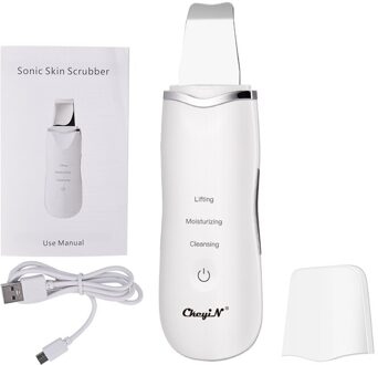 Ckeyin Professionele Skin Peeling Mee-eter Verwijderen Scrubber Schop Exfoliërende + Oplaadbare Comedondrukker Gezicht Porie Schoner Blauw