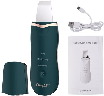 Ckeyin Professionele Skin Peeling Mee-eter Verwijderen Scrubber Schop Exfoliërende + Oplaadbare Comedondrukker Gezicht Porie Schoner Rood