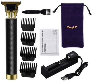 Ckeyin Professionele T Blade Tondeuse Sterke Power Elektrische Tondeuse Low Noise Undercut Haar Carving Kapsel Gereedschap Scheermes RC476H