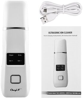 Ckeyin Ultrasone Facial Skin Scrubber Gezicht Spatel Led Photon Ems Ion Diepe Reiniging Huid Peeling Peeling Comedondrukker