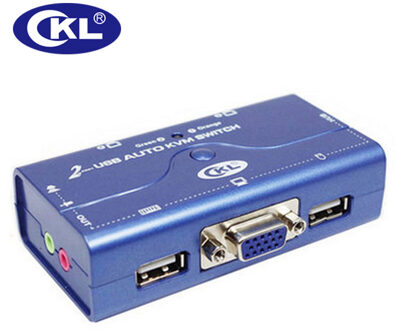 CKL 2 Poort VGA Kvm-switch USB 2.0 met Audio Functie 2 Computers 1 Monitor Ondersteunt Printer CKL-72UA