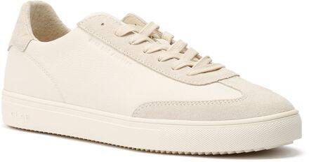 CLAE Deane Leer Heren Triple Off White Trainers - maat EU 40.5 / UK 7 Wit