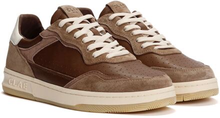 CLAE Haywood Heren Sneakers Van Leer In Het Bruin - maat