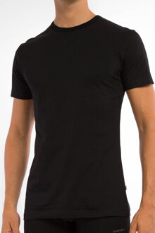 Claesens Heren T-shirt Korte Mouw Zwart 2-Pack - M