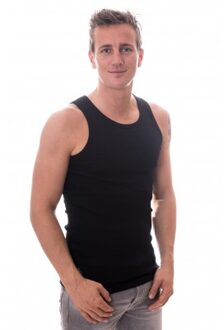 Claesens Men Rib Singlet Black Two Pack ( CL 1333) Zwart - XXL