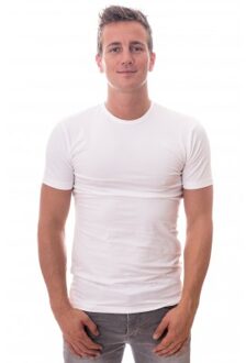Claesens Wit Rond Heren T-shirt Slim Fit 2-Pack - L