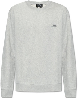 ‘Clair’ sweatshirt met logo A.p.c. , Gray , Heren - 2XL