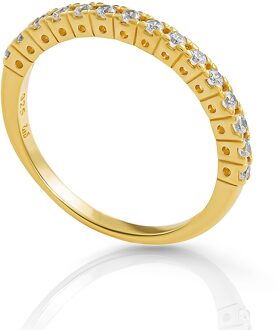 'Claire' Dames 925 Sterling Zilveren Ring - Goud ZR-7539/G - L