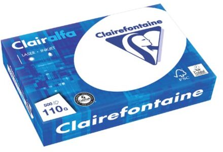 Clairefontaine Kopieerpapier Clairefontaine Clairalfa A4 110gr wit 500vel
