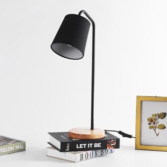 CLAITE Nordic Minimalistische Creatieve Tafellamp USB LED Bureaulamp Slaapkamer Slaapzaal Moderne Massief Houten Leeslamp Bureaulamp