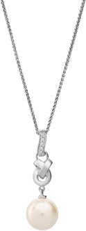 'Clara' Dames 925 Sterling Zilveren Set: Ketting-Pendant + Oorbellen - Zilver SET-7515