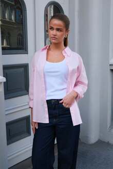 Clara oversized overhemd - roze - S
